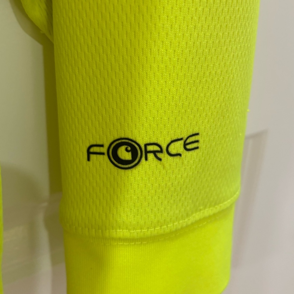 Carhartt Force Hi-Vis Neon Yellow Long Sleeve Pocket Work Shirt XL Relaxed Fit - Picture 6 of 8